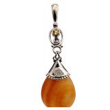 Sajen Sterling Moonstone Citrine Agate Pendant