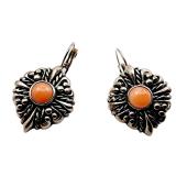 Joseph Esposito Sterling Coral Earrings