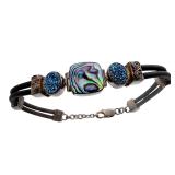 Sajen Sterling Druzy Abalone Bracelet