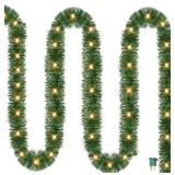 $24 Christmas Decoration 15 FT Prelit Garland 35L