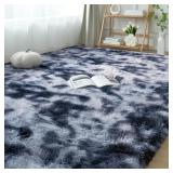 $60 Fluffy Area Rug Living Room: Grey Shag Rug 6x9