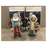 2-1996 Hallmark Ornaments Santa & Mrs.Claus