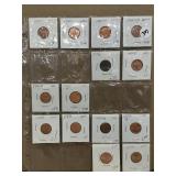 Sheet of 1997-2000 Pennies