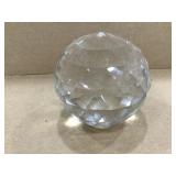 Round Lead Crystal Paper Weight