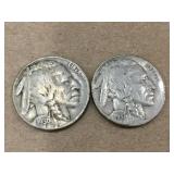 2 Scarce Old Buffalo Nickels