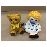 Vintage Avon Doll and Bear Salt & Pepper Shakers