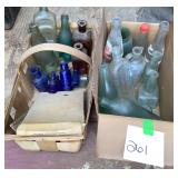 Box of Antique Bottles