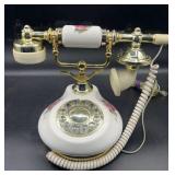 Porcelain rose antique style telephone