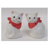 White Cats in Polka Dot Kerchiefs