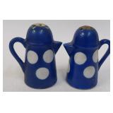 Vintage Blue & White Polka Dot Coffee Pots