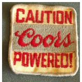 Caution Coors Powered Vintage Advertising Patch