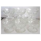 8 Indiana Glass Colony Clear Footed Sherbets