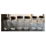 3 Vintage Glass Salt & Pepper Shaker Sets