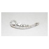 Vintage Crystal Rhinestone Hair Clip Barrette