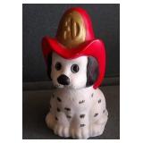 Jasco Dalmatian Dog in Fireman Hat Bank