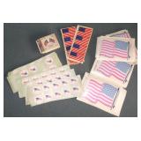 Lot of Vintage US Flag Decals Stickers