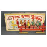 Vintage Five Wise Birds Shooting Target Game