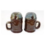 Drip Glaze Chicken Design Handled Shakers