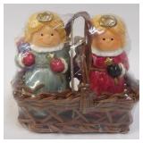 Christmas Angels in Basket - New Sealed Package