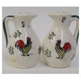 Retro Pitchers with Hand-Painted Chickens