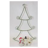 Hallmark Snowman Metal Tree Christmas Card Holder