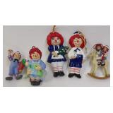 Lot of Raggedy Ann & Andy Ornaments