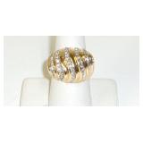 Ana Bekoach 18K GE Dome CZ Ring 8.75