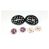 Lot of Retro Polka Dot Clip Earrings