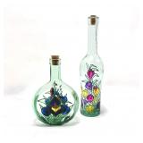 Vintage British Made Glass Art Sun Catcher Bottles