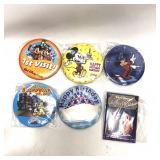 Disney Button Pin Lot: 6 Fantasia Birthday +