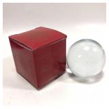 Lorenzo Art Glass Sphere Paperweight Clear