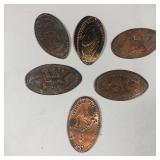 Elongated Coin Bundle Lot: 6 Florida Zoos