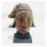 Vintage Carved Head Bust Sculpture