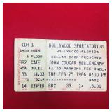 Vintage Concert Ticket Stub: John Melloncamp