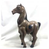 Large Carved Hard Wood Stallion Horse Sculpture