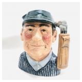 Vintage Royal Doulton Face Mug Golfer