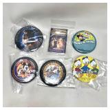 Disney Button Pin Lot: 6 lady & Tramp +