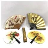 Vintage Asian/Oriental Fan Bundle Lot