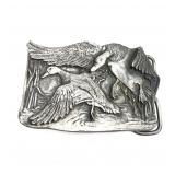 Vintage Belt Buckle Wild Geese or Ducks