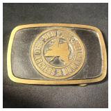 Vintage Belt Buckle Brass New York Bowhunters