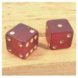 Vintage Red Poker Dice