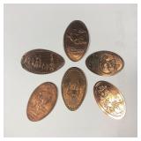 Elongated Coin Bundle Lot: 6 DISNEY PARKS