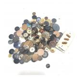 Vintage Buttons Lot -  Browns & Greys