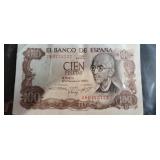 1970 SPAIN 100 PESETAS BANKNOTE