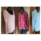 Lot of 3 Vintage Long Sleeved Shirts/Cardigan