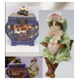 collectible Cat Figurine & Music Box