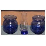 Lot Of Cobalt Blue Vases