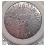 Vintage Adult Fare Dartmouth Ferry Token