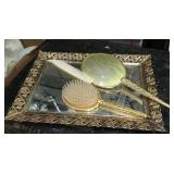 22k gold plated Antique Vanity Set