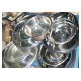 Lot 7 Stainless Steel pet bowls